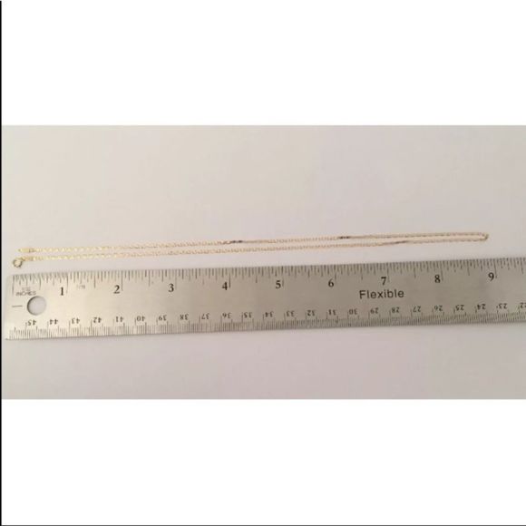 14K Solid Gold Valentino Chain NEW 18 inch - Picture 2 of 2